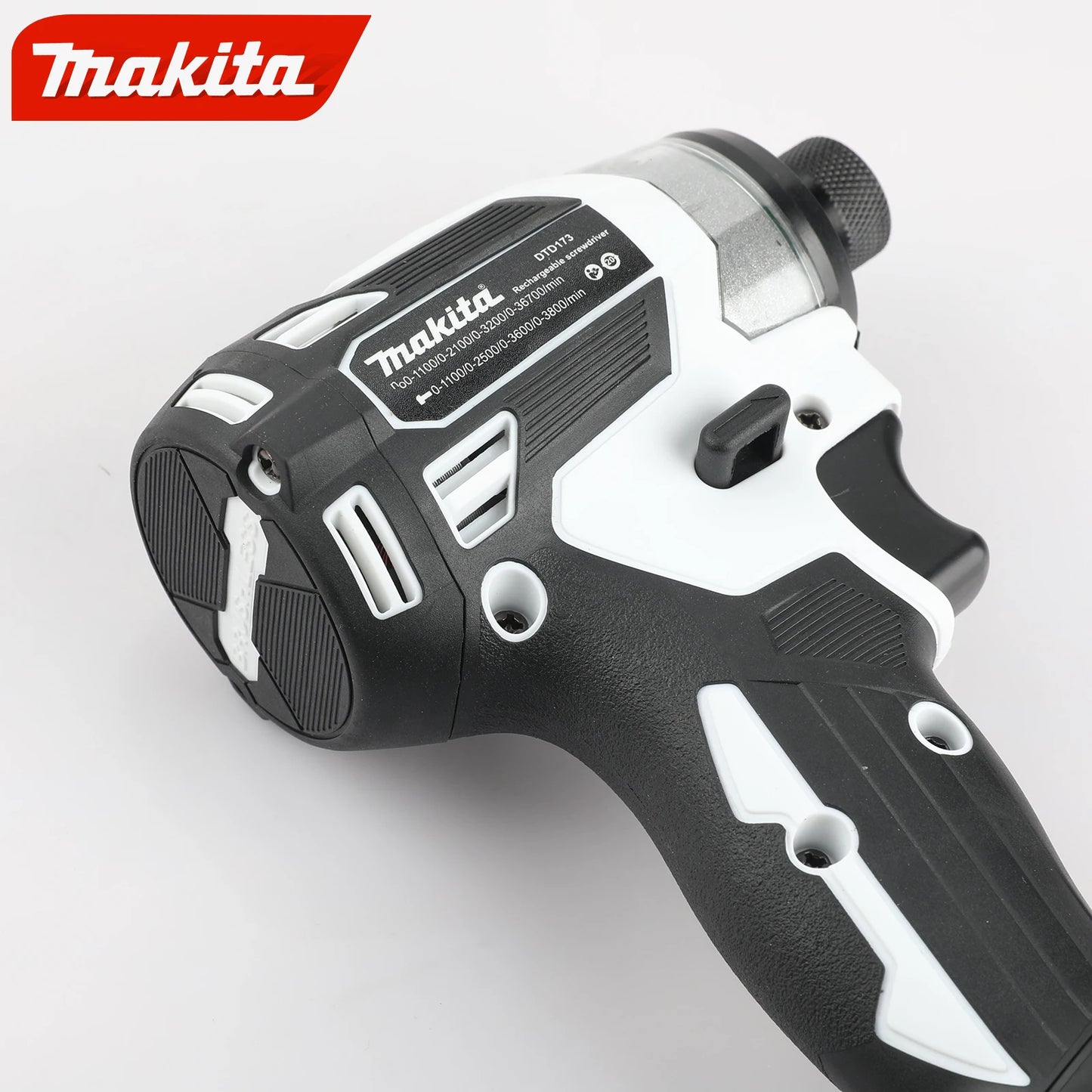 Makita DTD173 black and white brushless screwdriver, rechargeable electric screwdriver, auto repair impact screwdriver