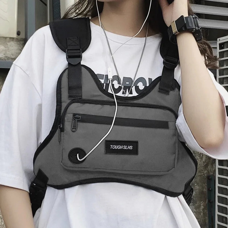 Tactical Vest Chest Bag Hip Hop Streetwear Fashion Large Capacity Functional Waist Sports Casual Oxford For Men Women Hot Sale