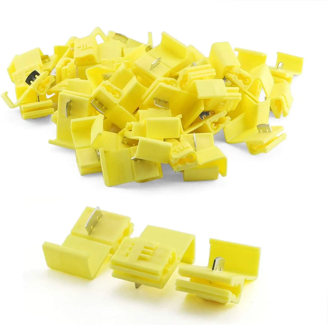 50pcs Wire Cable Connectors Scotch Lock Electric Quick Splice Terminals Crimp Non Destructive Without Breaking Line AWG 22-18