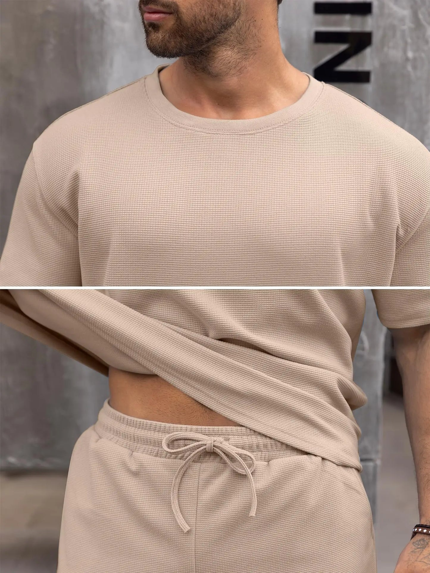 Summer Breathable Sportswear Men's Short-Sleeved Shorts Loose Quick-Drying T-Shirt Basketball Four Pants Casual Running Suit