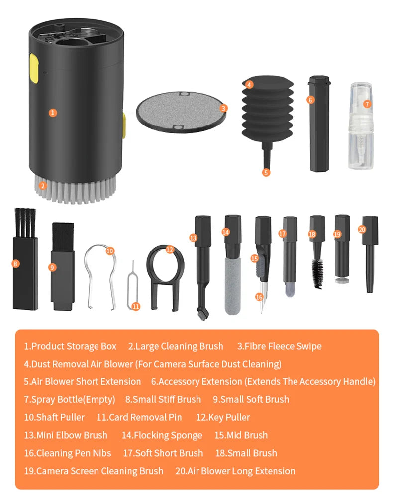 20in1 Digital cleaning kit for iPhone tablet, AirPod screen cleaner, headphone cleaning stick, computer keyboard cleaning brush