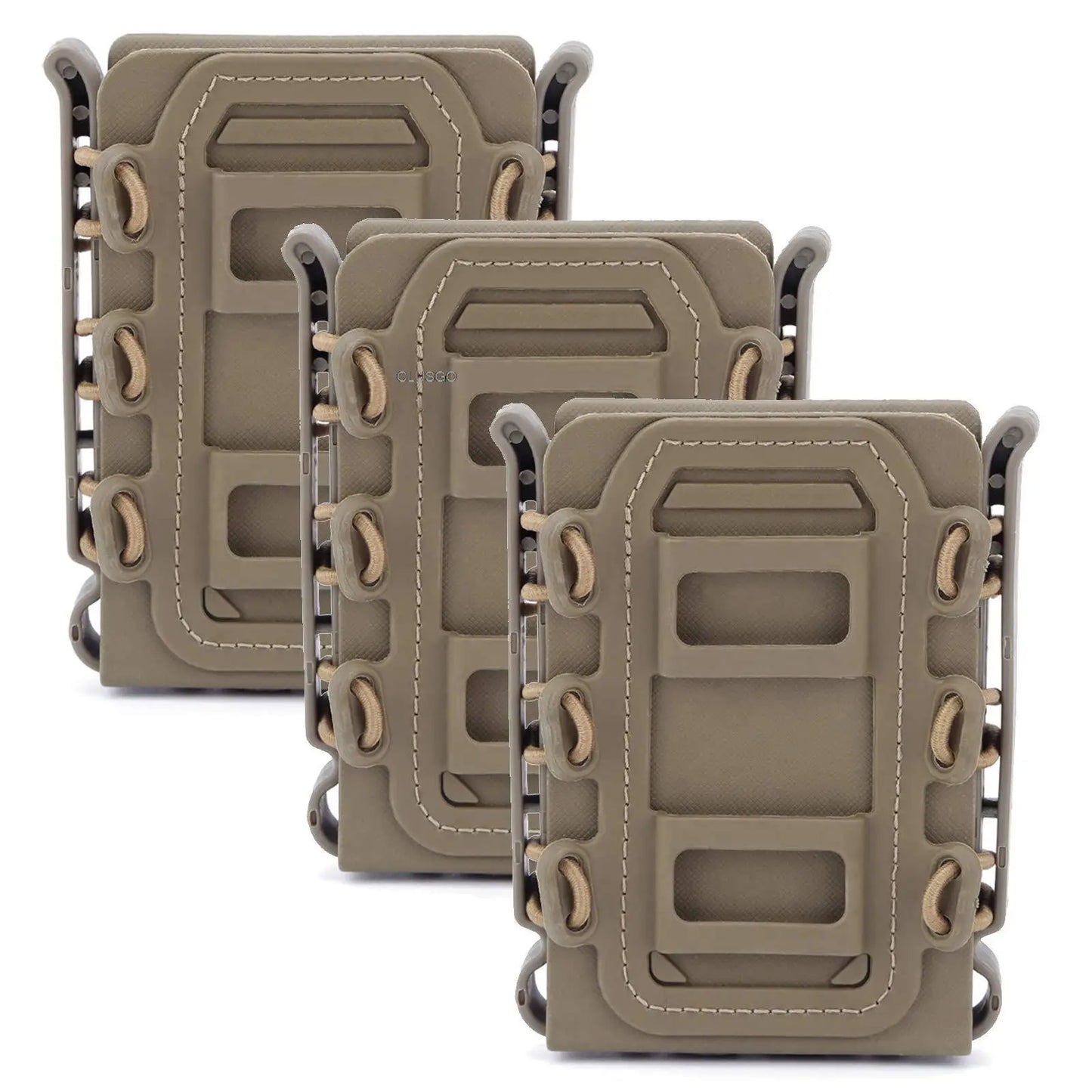3Pcs Tactical Fast Mag TPR Flexible Molle Magazine Pouch Carrier for Ar15 M4 5.56/7.62 Mag Pouch Rifle Pistol Magazine Holder