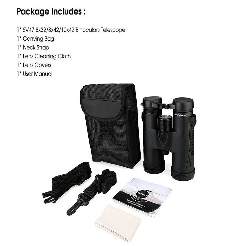 Svbony SV47 Compact Binoculars, Fully Multi-Coated,Waterproof and Fog Resistant,Prism with Aluminum Reflective Coating,