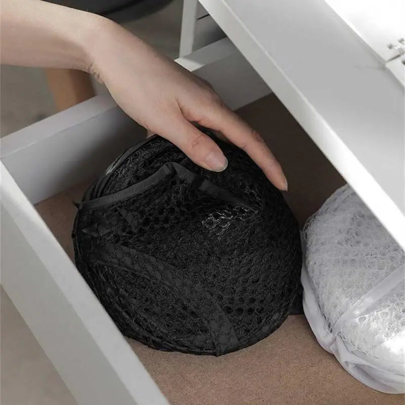 Folding Dirty Laundry Sorting Basket Washing Frame Bathroom Cloth Mesh Storage Bag Frame Bucket Laundry Organizers Storage Pouch