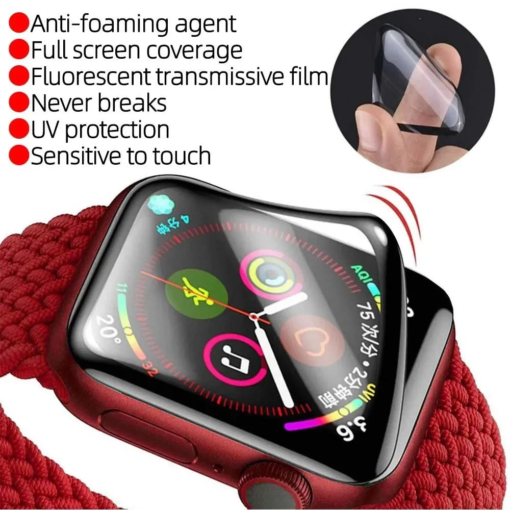 Screen Protector For Apple Watch Series 10 9-8-7-6 5 Se ultra-2 49mm 41mm 45mm 40 44mm 3D (Not Tempered Glass) Film Accessories