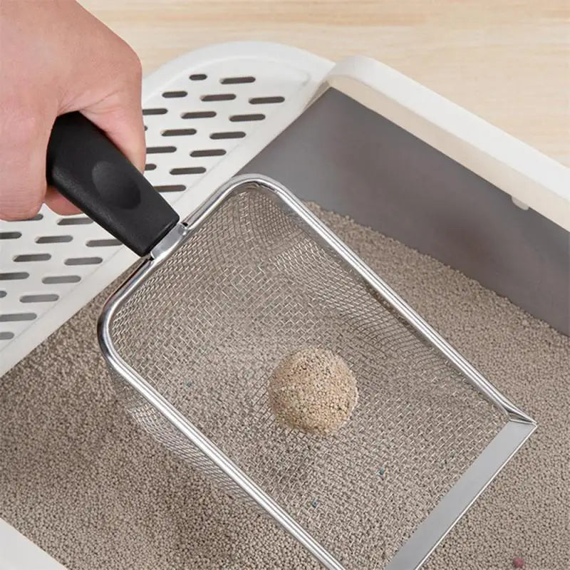 New Pet Cleaning Tools Stainless Steel Feces Shovel Net Cat Litter Shovel Reptiles Lizard Sand Shovel Mesh Screen Fecal Spoon