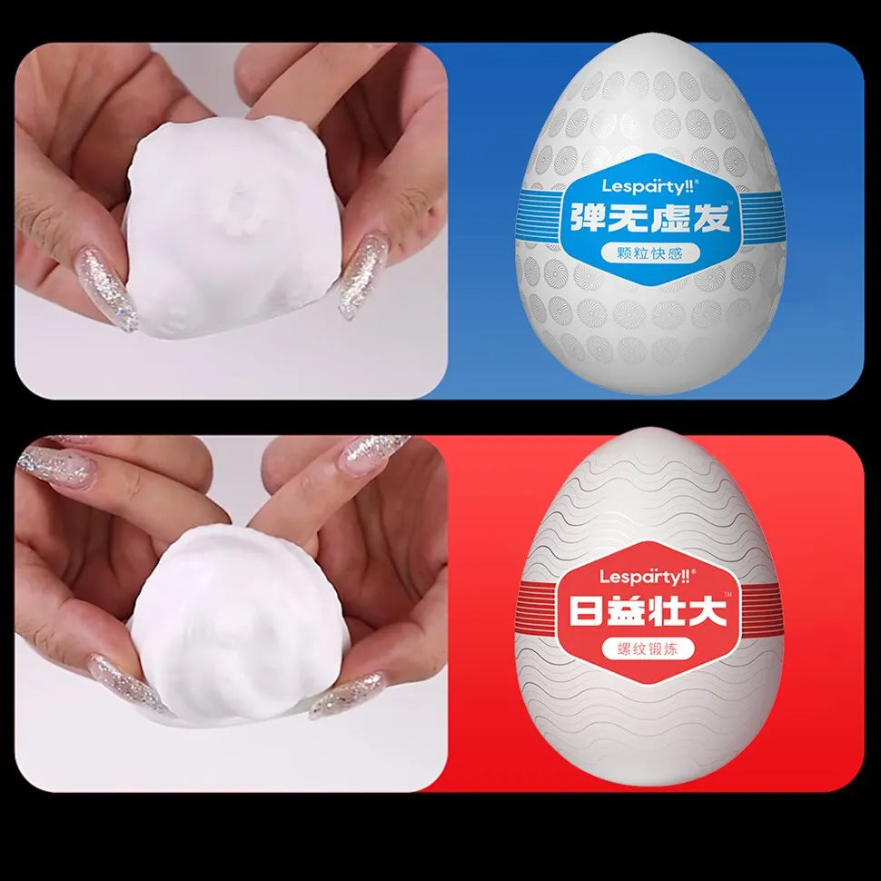 Realistic Masturbator Egg for Men Pocket Pussy 3D Textured Vagina Adult Sex Toys Blowjob Male Masturbation Stroker Penis Sleeve