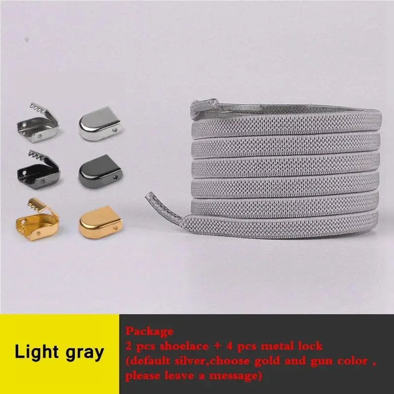 Elastic Flat Shoelaces No Tie Shoe Laces Outdoor Leisure Sneakers Quick Safety Flat Shoe Lace Kids and Adult Unisex Lazy Laces