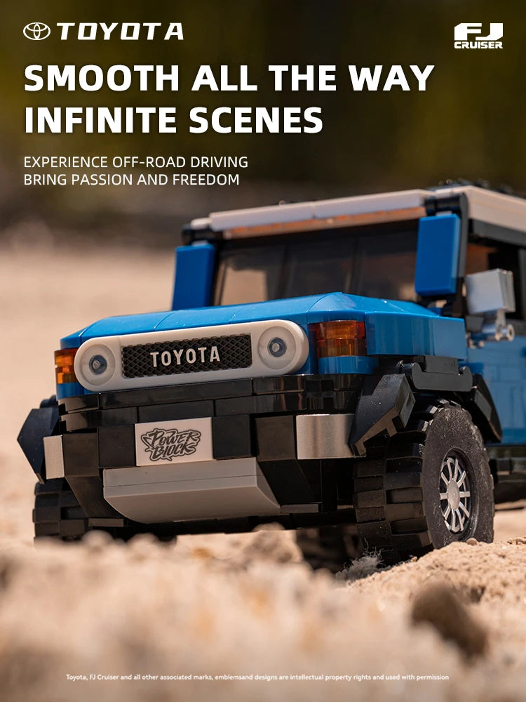 622PCS Toyota FJ40 Off Road Vehicle Building Blocks Retro Car Model Bricks Set With Display Box Desktop Ornaments Kids Toys Gift