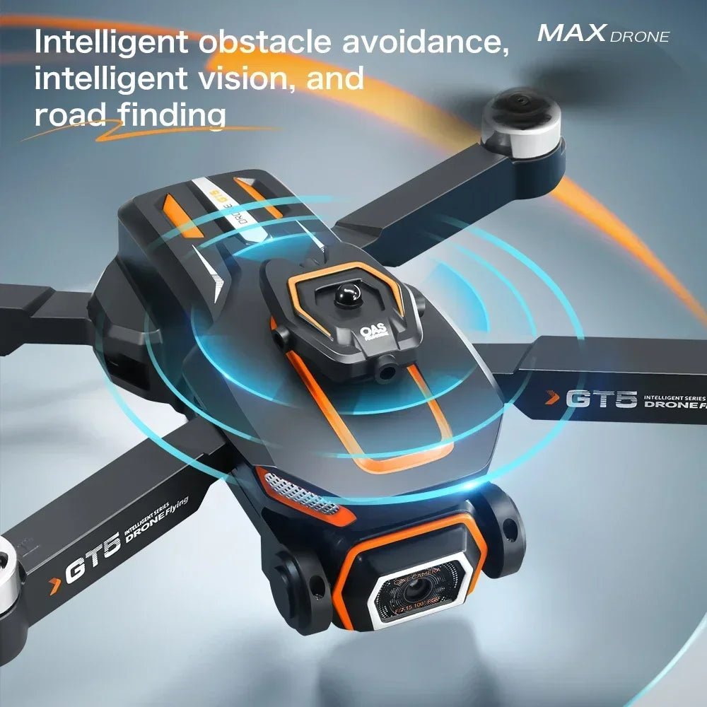 GT5 5G GPS Drone 8K Profesional Dual HD Camera Obstacle Avoidance WIFI FPV Brushless Motor Foldable RC Quadcopter Dron Toy