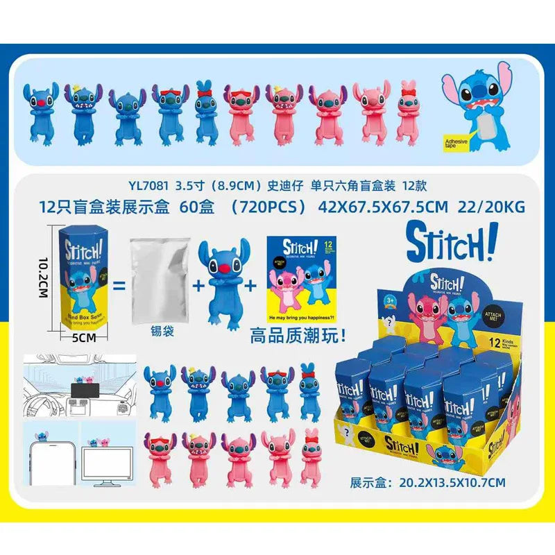 Hot Sale 12pcs Disney Stitch Blind Box Labubu Sanrio Figures Angel Nake Body Cupido Kewpie Doll Pvc Figure Phone Decor Toy Gifts