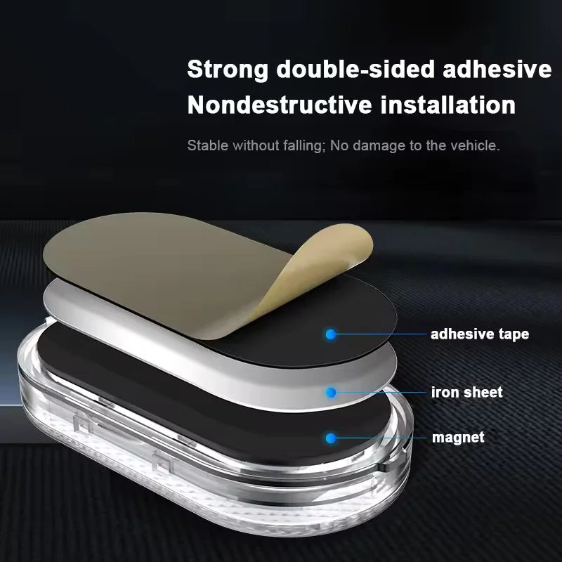 Car RGB Interior LED Small Light USB Rechargeable Magnetic LED Touch Interior Reading Light For Armrest Box Storage Box Lights