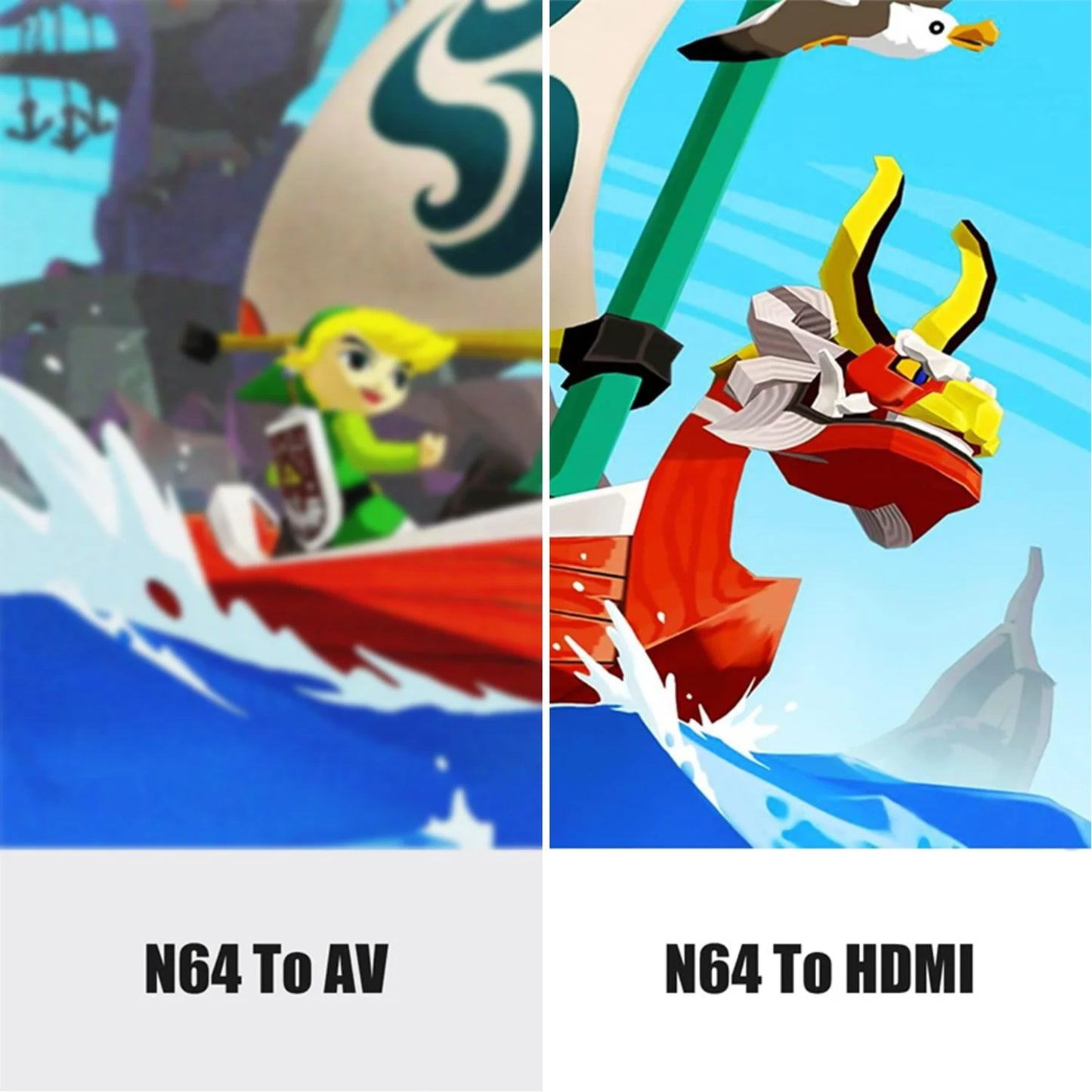 1080P NGC/SNES/N64 To HDMI Converter Adapter,HDMI Cable for Nintend 64 SNES Console Game Cube Plug and Play Restore Game Screen