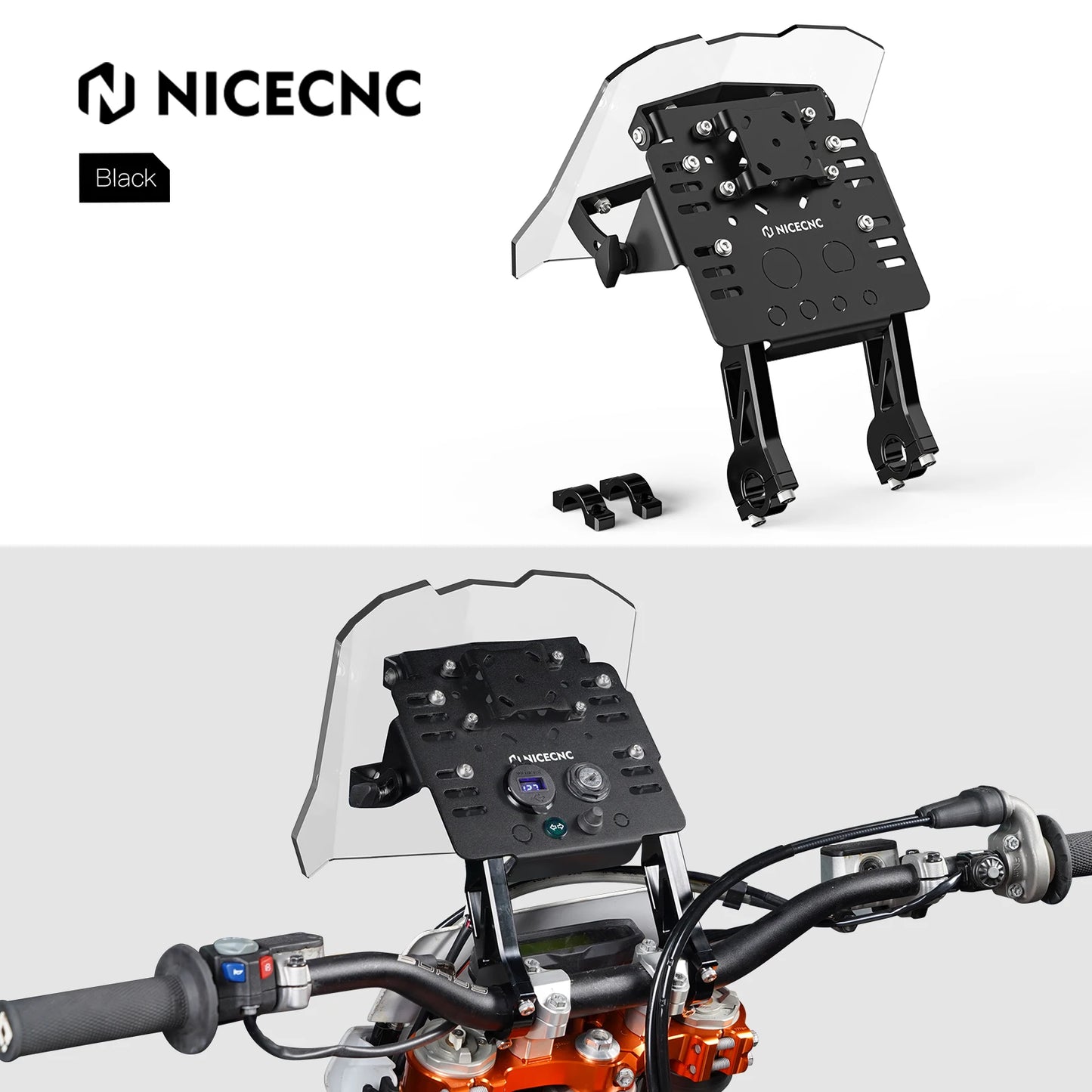 Universal GPS Mount Bracket Mini Fairing Kit For KTM EXC 300 Husaberg Husqvarna Honda Beta GasGas Yamaha Suzuki Kawasaki Sherco