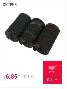 DIY Soft Fiber Leather Steering Wheel Covers Universal braid Car steering-wheel With Needles And Thread Interior accessories