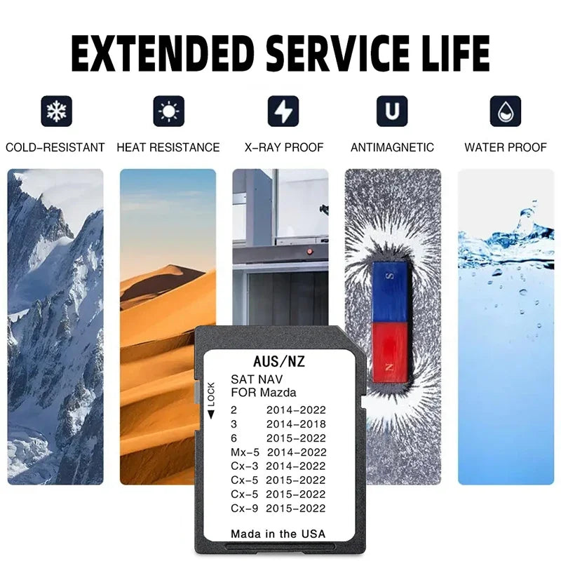 2024 Update Maps Australia New Zealand for Mazda 2 3 6 CX3 CX5 CX8 CX9 MX5 Vehicle Connect 1 System Navigation GPS Sat Nav