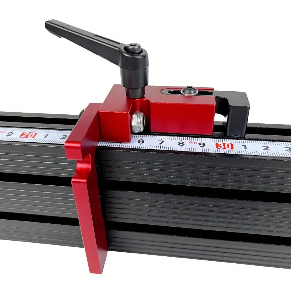 Slide Rail Aluminum Alloy Block Chute Limiter DIY Tools, Miter Track Stopper Mulit-Slot Fence Sliding Limiter Locator