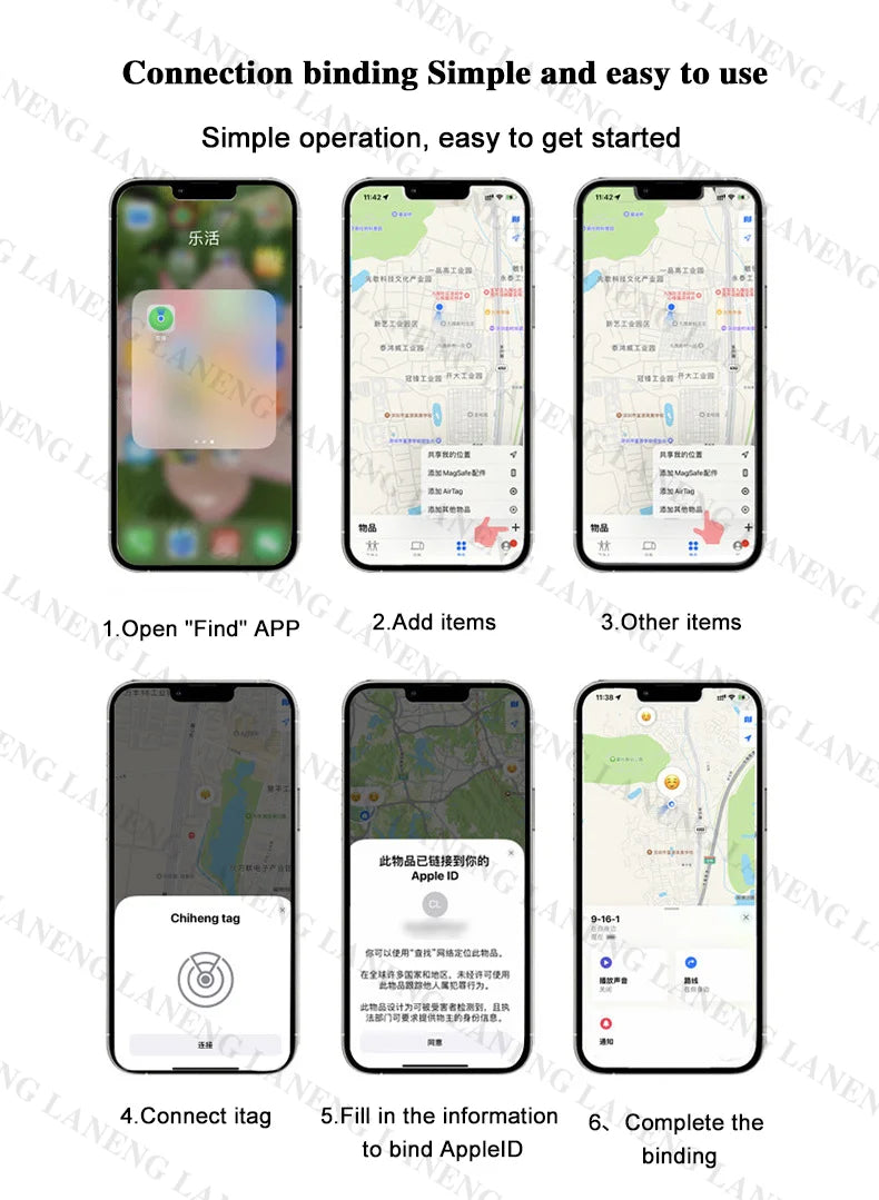 GPS IP67 MFI For Apple Tracker Smart Air Tag Child Key Pet Car Vehicle Lost Tracker Battery Life About 365 Day Bluetooth Tracker