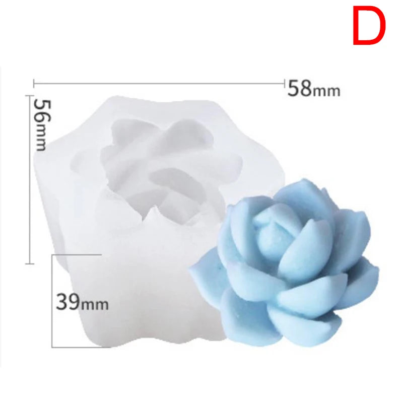 DIY Succulents Cactus Plants Silicone Epoxy Resin Mold Handmade Craft Mould