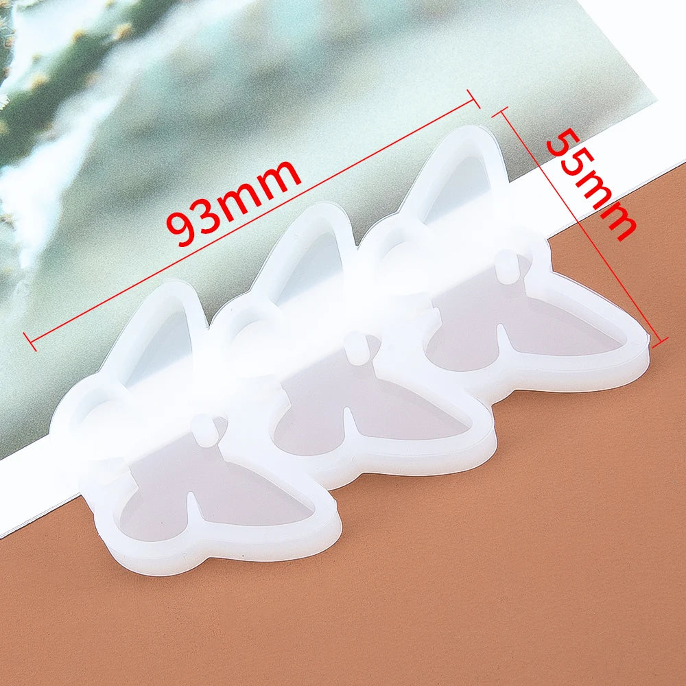 1PC Reusable Silicone Mold Butterfly Silicone Mold for Jewelry Making Pendant Earrings Keychain Round Oval Epoxy Resin DIY Tools