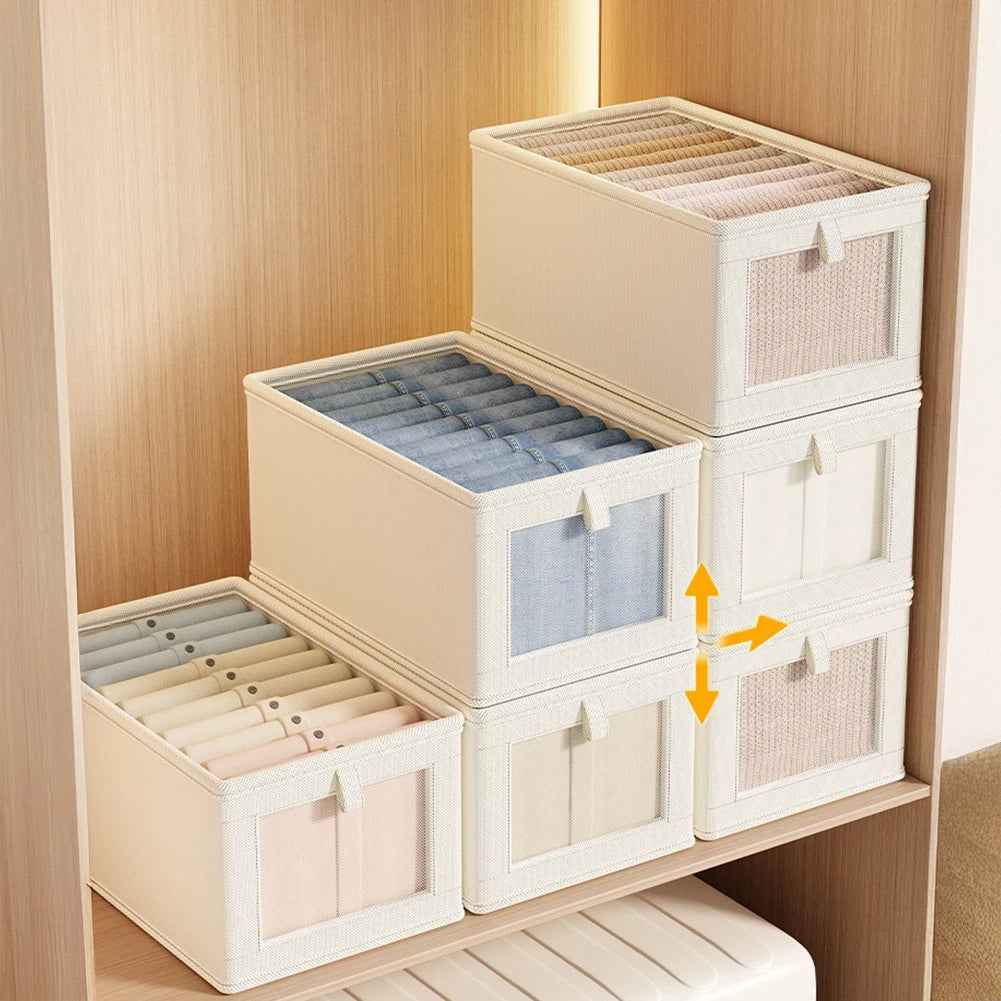 Foldable Transparent Large Capacity Covered Clothing Storage Artifact Seasonal Clothing Rotation Storage Moving Wardrobe