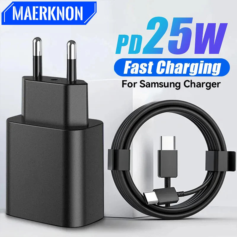 25W PD Charger USB C Fast Charger for Samsung Galaxy S22 S23 Ultra Note 10 + 5G Mobile Phone Type C Quick Charging Wall Adapter