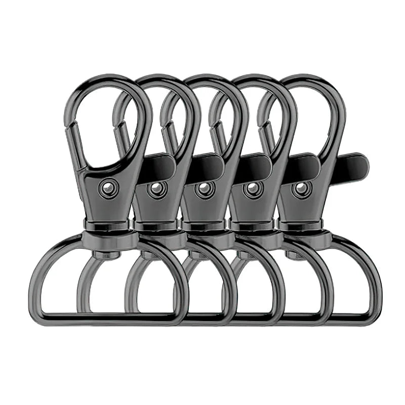 10pcs Swivel Clasps Snap Hooks Metal D Ring Key Chain Clip Hooks Lobster Key Chain DIY Making Accessories for Purse Handbag