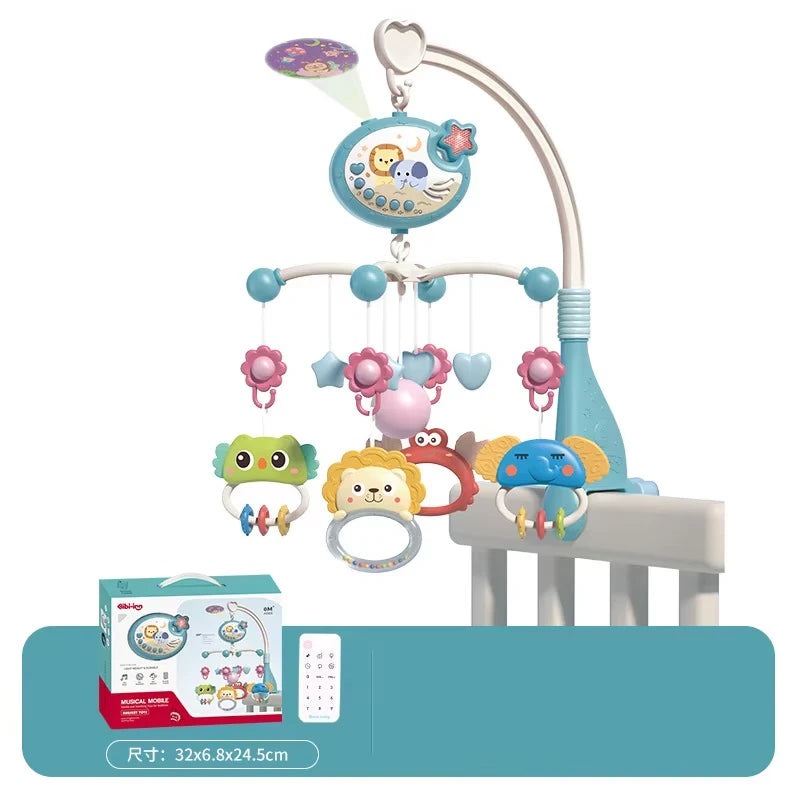 Musical Baby Crib Mobile with Lights Music Projection for Infants Remote Control Crib Toys for Newborn Baby Mobile for Crib Toys