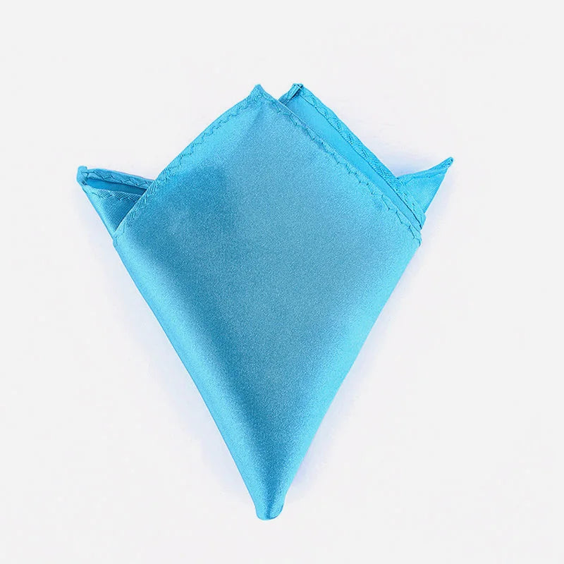 Luxury Men's Handkerchief Solid Color White Black Red Hankies Polyester Hanky Business Pocket Square Chest Towel 22*22CM