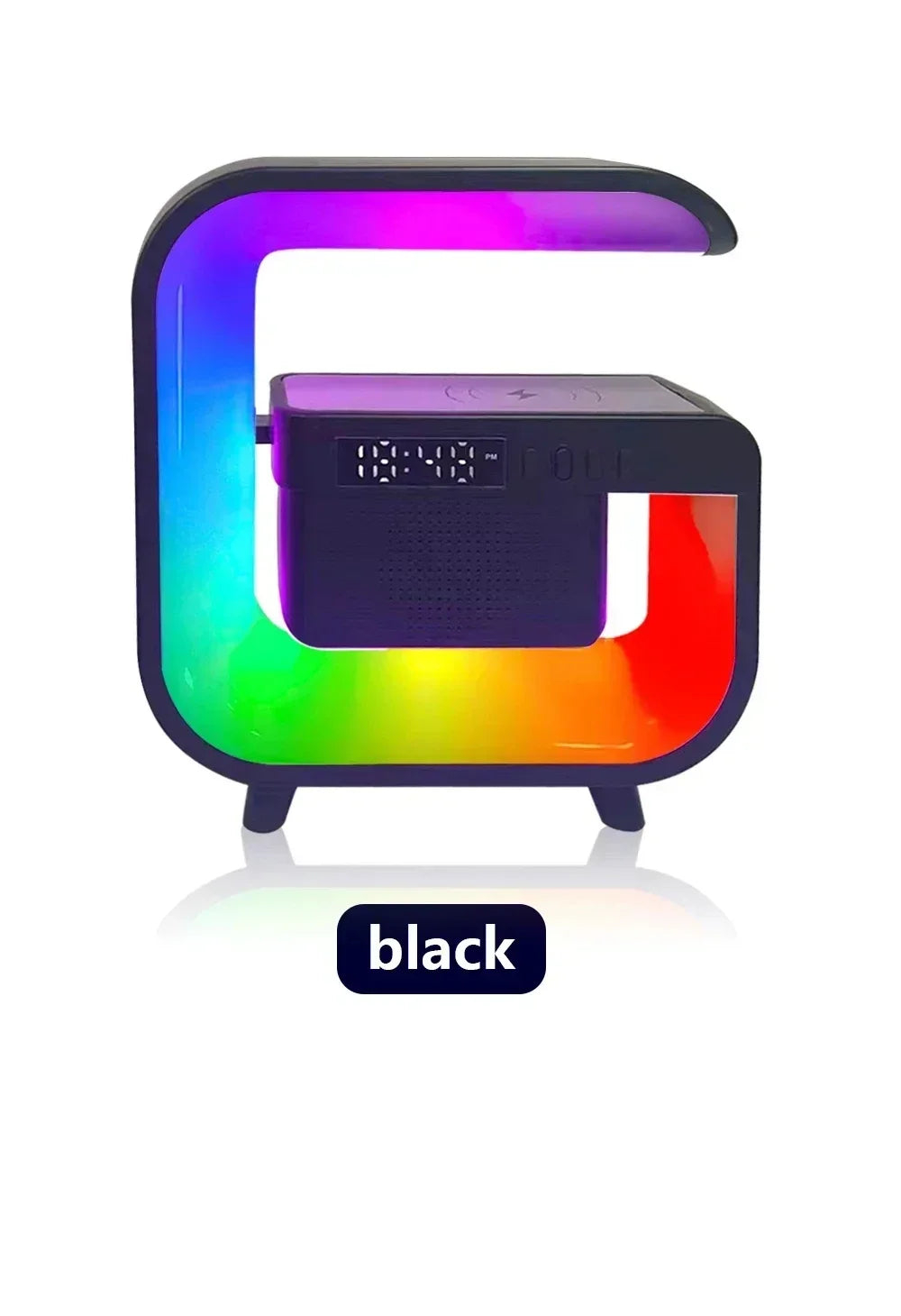 Multifunction Wireless Charger Pad Stand Speaker TF RGB Night Light 15W Fast Charging Station for iPhone Samsung Xiaomi Huawei