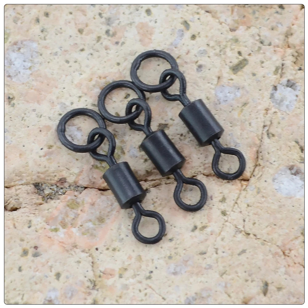 Hirisi 20 Piece Carp Fishing Swivels Snaps with Solid Ring Quick Change Fishing Hook Swivels AE044 Fishing Accessories