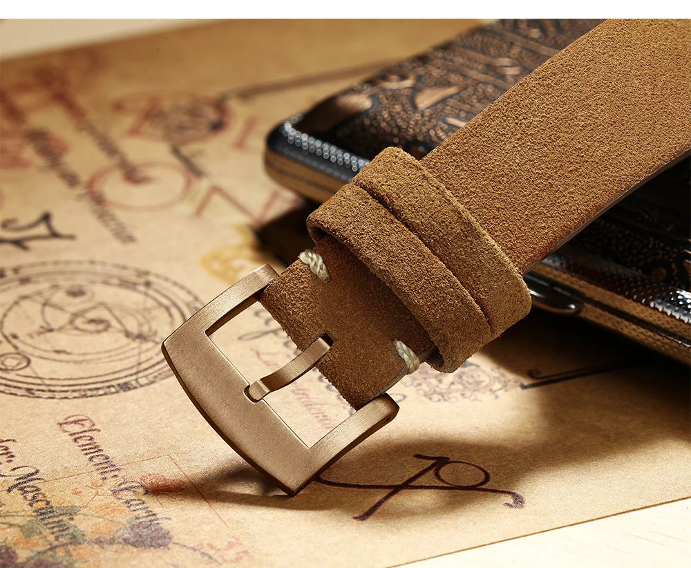 ADDIESDIVE 39mm Vintage CuSn8 Bronze Diver 200m Men's Watch Bubble mirror sapphire glass Automatic Mechanical Leather Strap