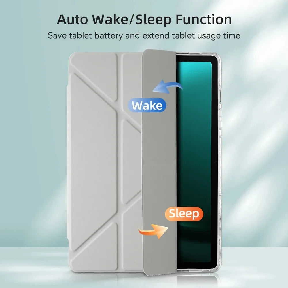 Clear Case for Samsung Galaxy Tab S9 11 S9 FE A9 8.7 inch A9 Plus S10 FE S9 Plus S10 Plus 12.4 Y-shaped Casing with Pencil Holde