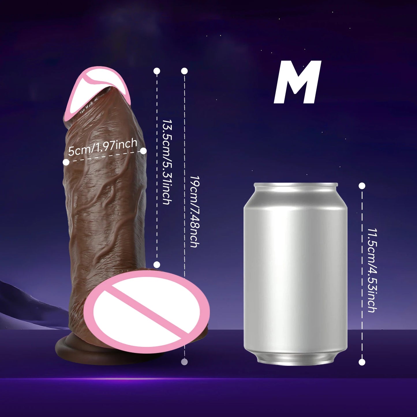 Huge Thick Dildo Realistic Silicone Strong Suction Cup for Hands-Free Anal Play G-spot Giant Dildos Anal Sex Toys for Women Men