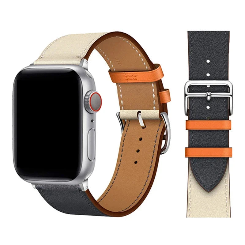 Leather Loop Band for Apple Watch Ultra 49mm 45mm 40mm Sport Strap Wristband Bracelet for IWatch Series 10 9 8 7 6 3se 42mm 46mm