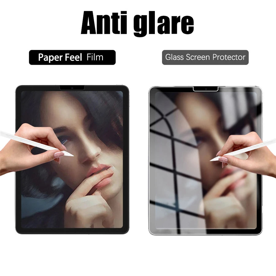 3Pcs Paper Feel Like Screen Protector For ipad Air 11 Pro 13 2024 10th 9th Generation 8 7 6 Air 5 4 Pro 11 12.9 10.5 No Glass
