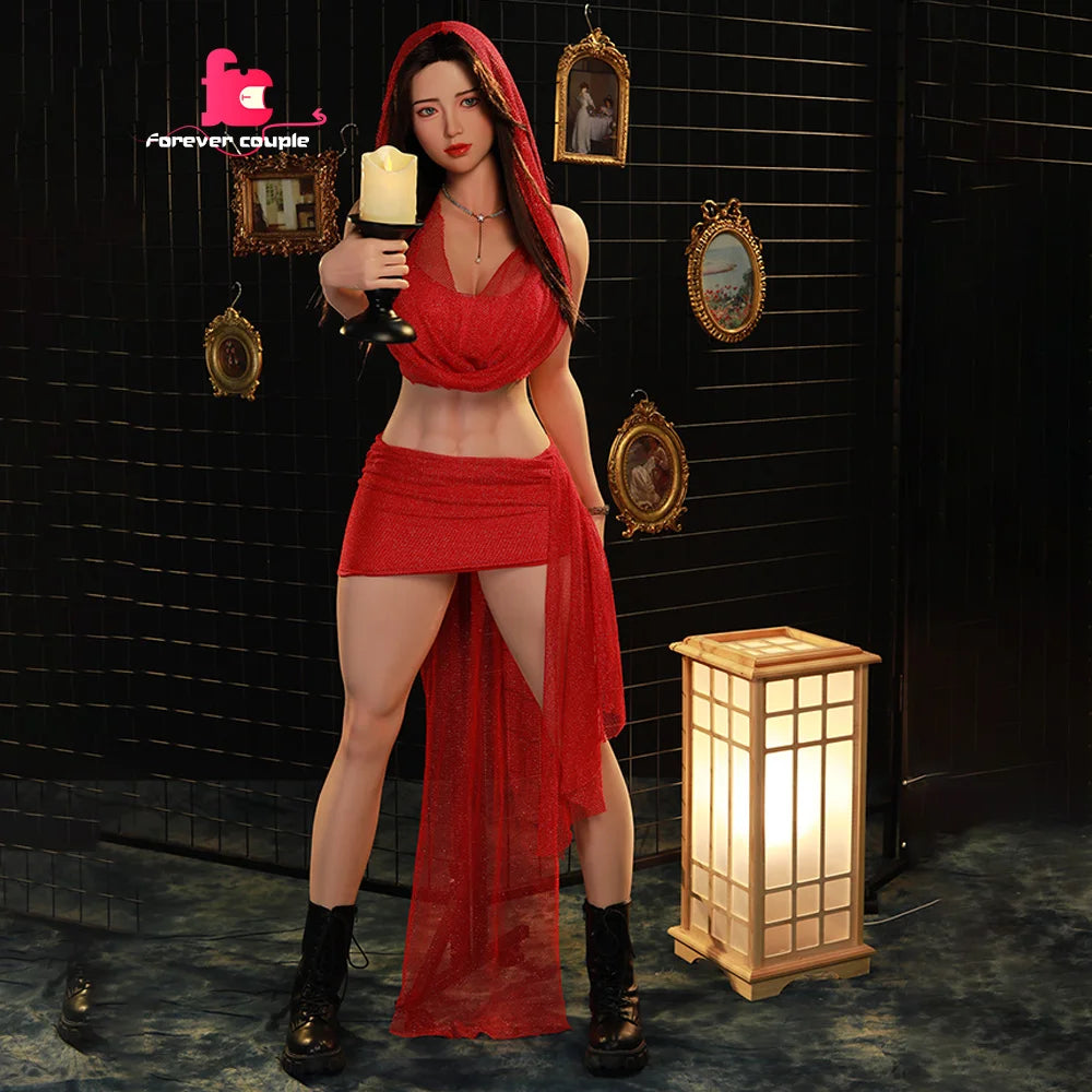 Sexy red dress, high-end sex doll, vaginal and anal dual-channel masturbation, male sex toy, alloy bone, any posture