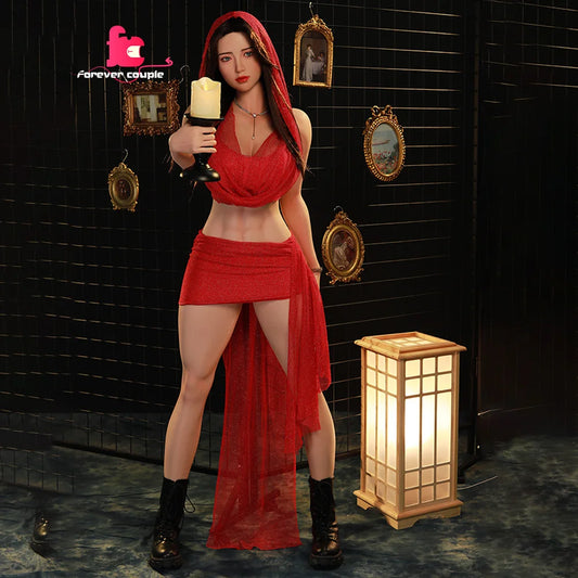 Sexy red dress, high-end sex doll, vaginal and anal dual-channel masturbation, male sex toy, alloy bone, any posture