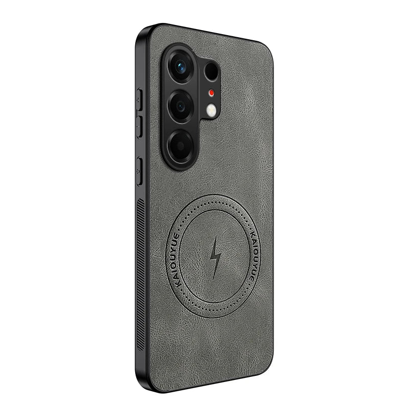 For Tecno Camon 50 4G Vintage Business Phone Case Cover Sheepskin Leather Magnetic Case Wireless Case for Tecno Camon 50 Pro 4G