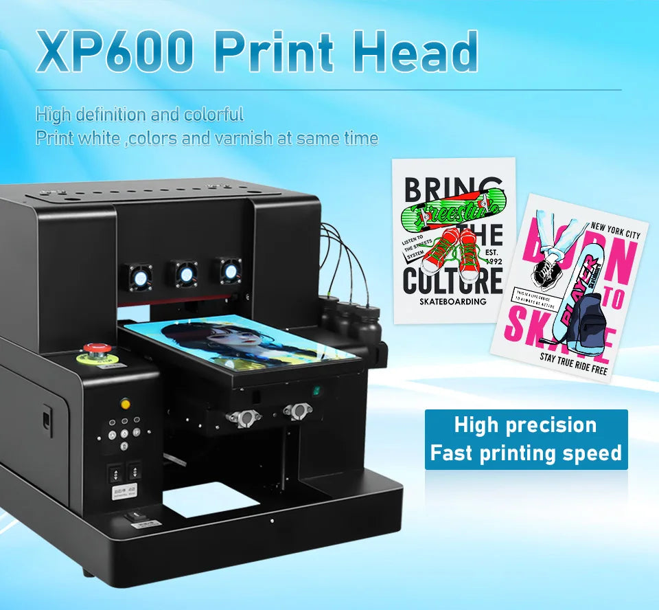 A4 UV Printer For Epson XP600 UV DTF Printing Machine For Wood Metal Acrylic Pen UV Printer UV DTF Sticker Printer impresora uv