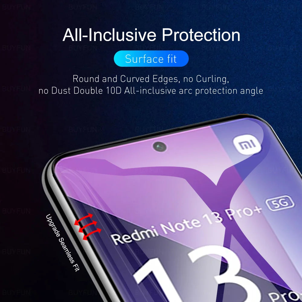 6in1 Curved Soft Hydrogel Film For Xiaomi Redmi Note 13 14 Pro+ 5G Screen Protector Note13 Pro Plus 13Pro 14Pro 4G HD Lens Glass