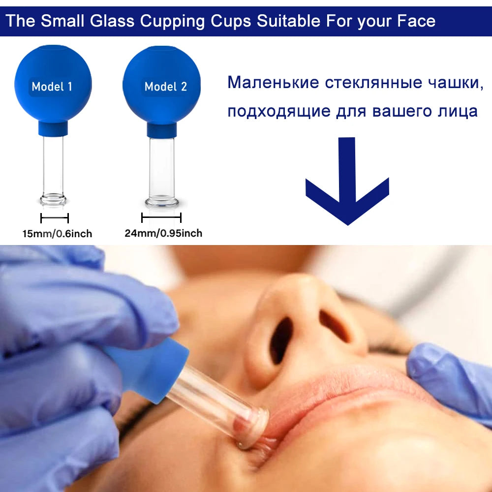 Vacuum Cupping Glass Jar Cellulite Massager For Face Acupuncture Hijama Suction Cup Slimming Fat Burning Health Care Face Sucker