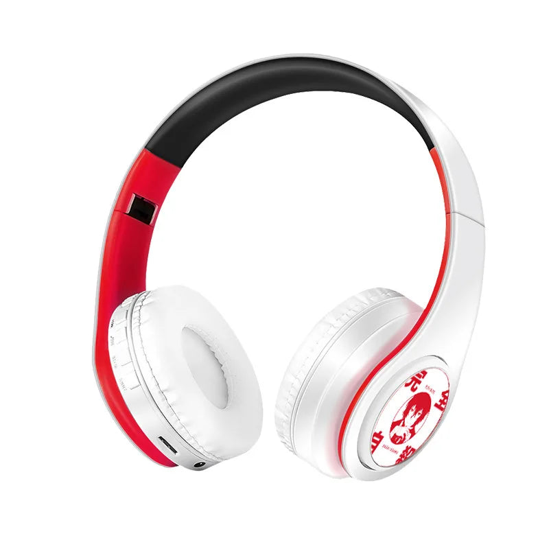Miku Nakano Sanjiu Cosplay Wireless Bluetooth-compatible Headset 5.0 Over-ear Stereo Anime Headphones with Mic for Mobile Phone