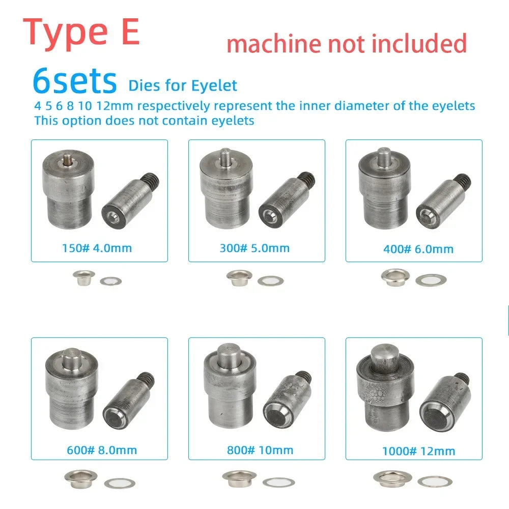 Hand Press Machine Tool for Metal Press Snap Buttons Rivets Installation Dies Tools Eyelets Grommets Leather Crafts Accessories