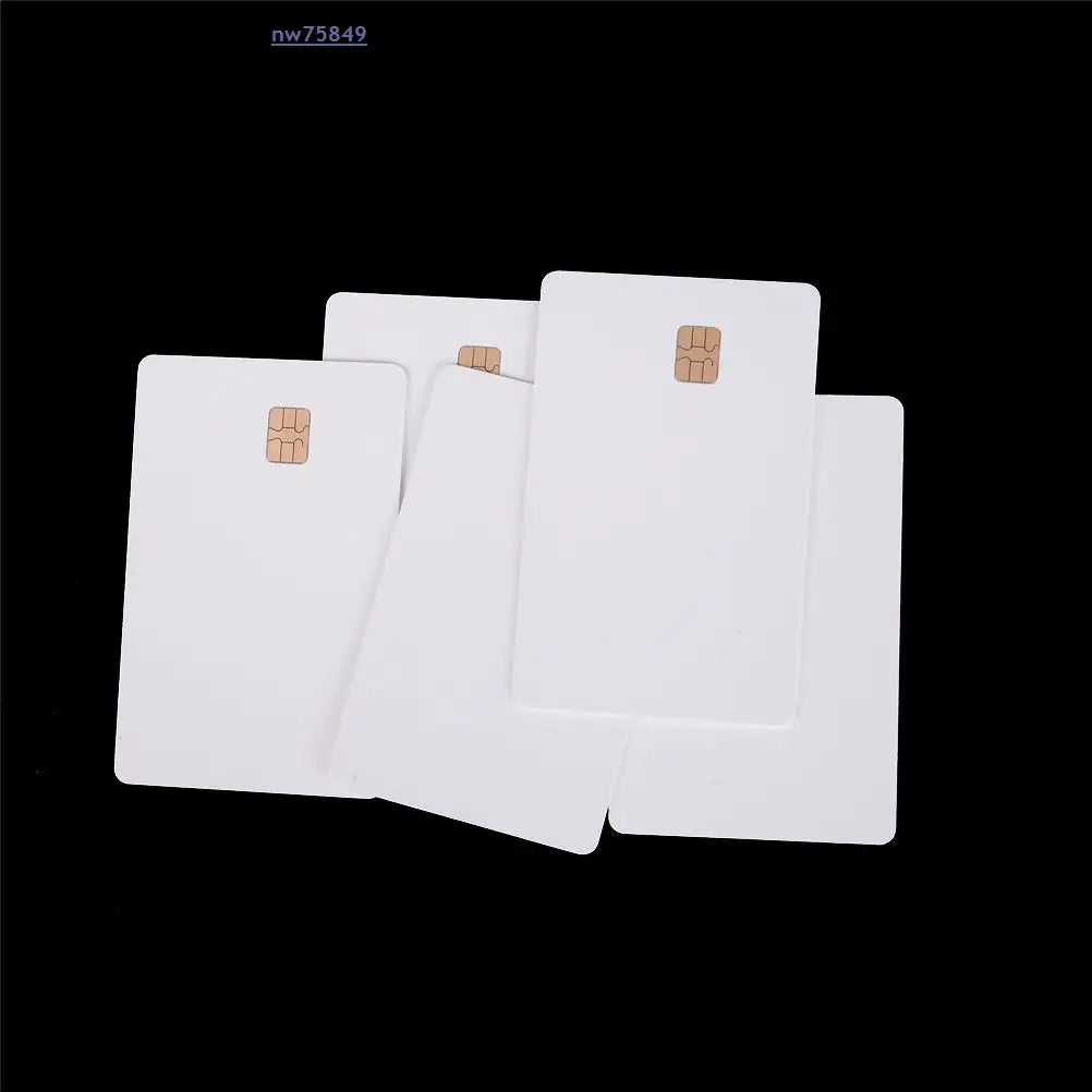 5 Pcs White Contact Sle442 Chip Smart IC Blank PVC Card With SLE4442 Chip Blank Smart Card Contact IC Card Safety 10 years