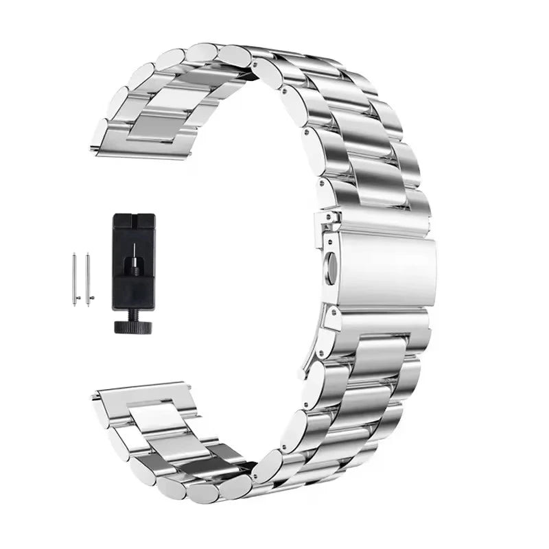 22mm 20mm Metal Band for Samsung Galaxy Watch 7 6 5 4 40mm 44mm 46mm 5Pro 45mm Stainless Steel Strap for Amazfit Bip Huawei GT4.