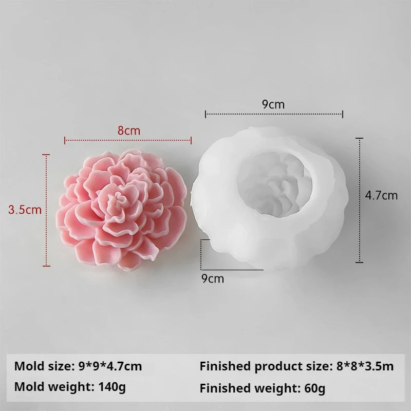 Silicone 3D Candle Molds DIY Lotus Flower Handmade Gifts Candle Soap Making Tools De Silicona Para Velas форма для свечей