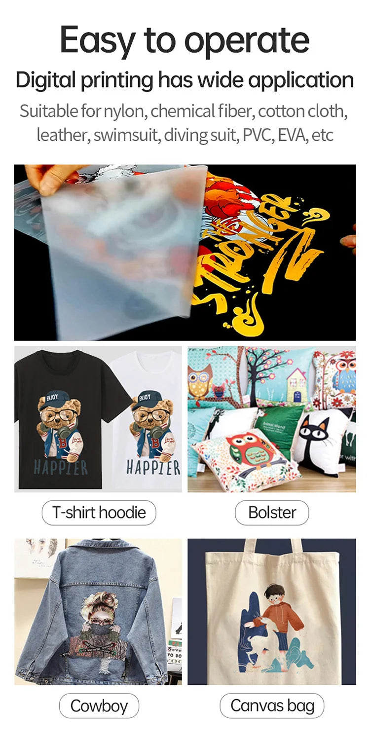 Powder Shaking with Purifier DTF Printer T-shirt Printing Machine DTF Printer Double Epson Head.