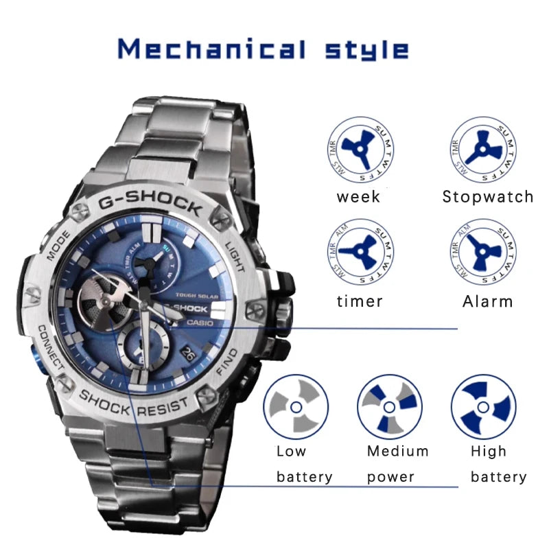 Casio GST-B100 G-SHOCK Series Luxury Men's Watch Stars Same Trend Multi Dial Multifunctional Bluetooth Connection Sports Watch