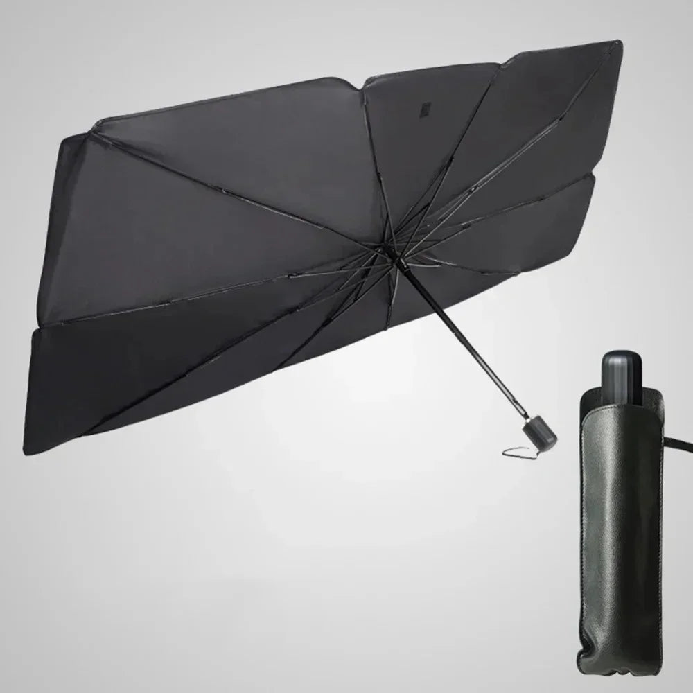 Car Sunshade Umbrella Front Windshield Silver Glue Sunshade Umbrella Uv Resistant Folding Car Umbrella Car Sunscreen Accessories